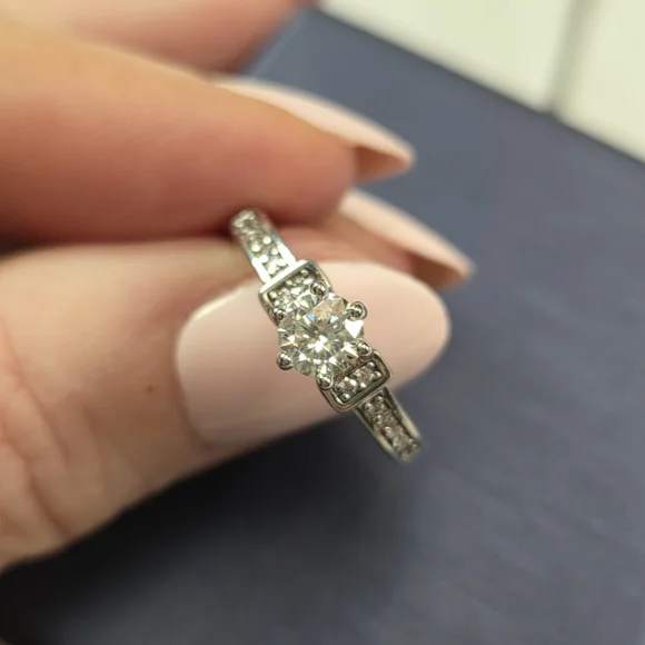 Sterling Silver Moissanite Ring